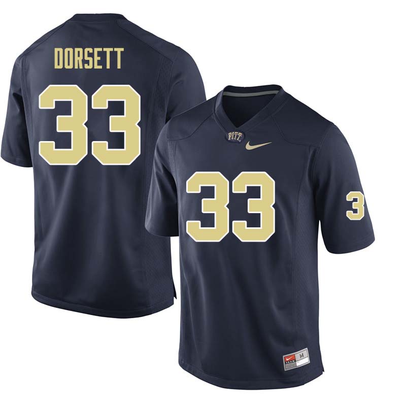 Men #33 Tony Dorsett Pittsburgh Panthers College Football Jerseys Sale-Navy